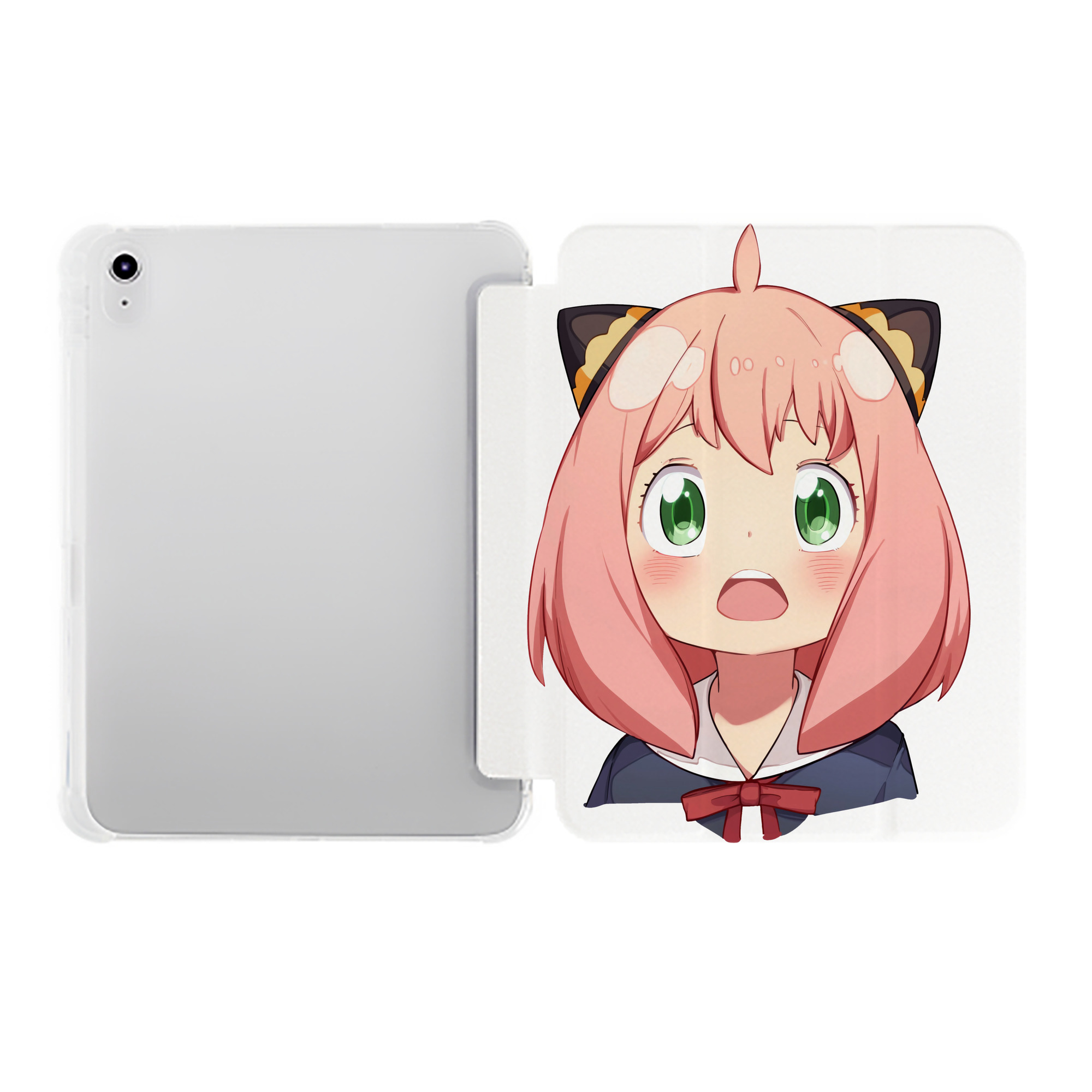 （画像用） SPY×FAMILY间谍家家酒 IPad ケース ペン収納付き 三つ折りスタンド PUレザー×シリコン 対応機種9.5/10.5/10.9インチ